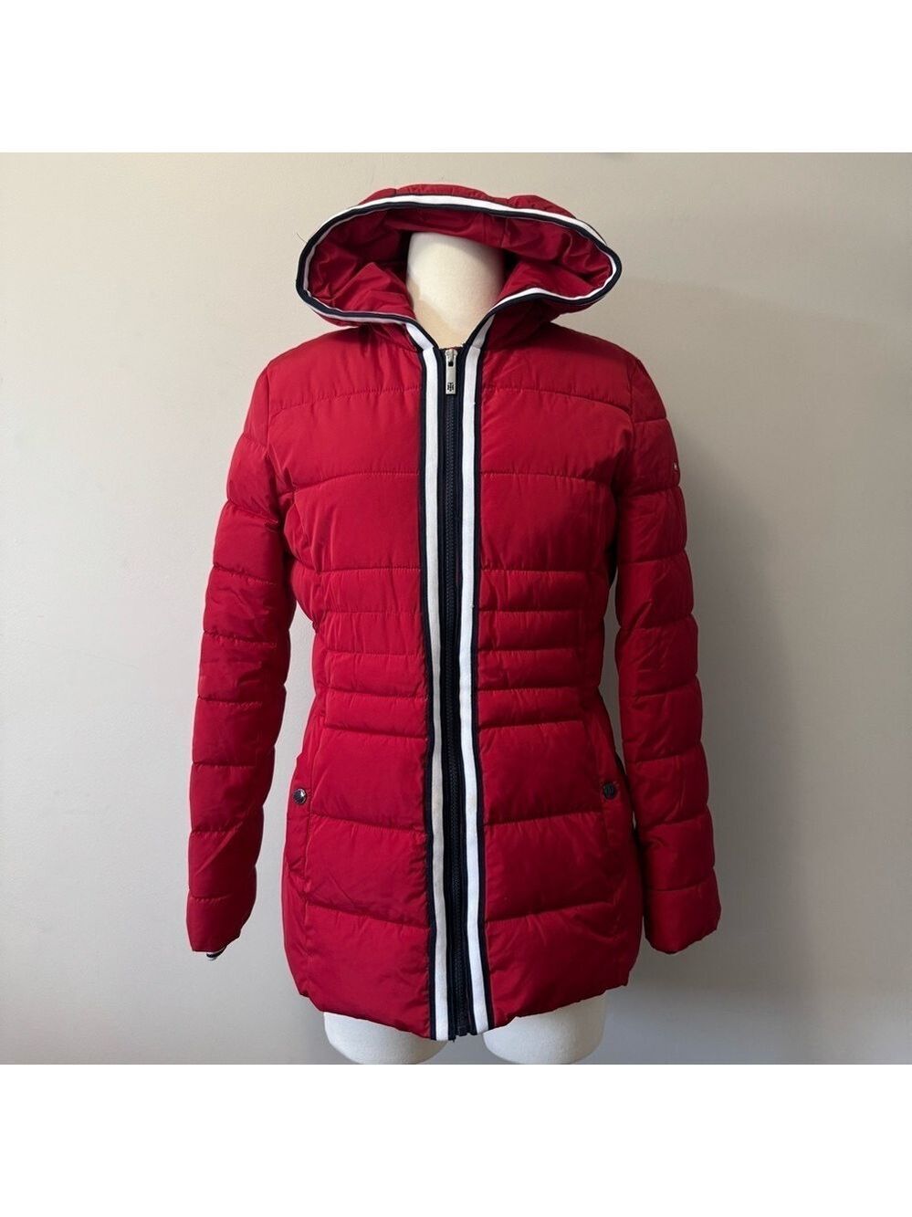 Tommy Hilfiger Red Puffer Jacket Small
